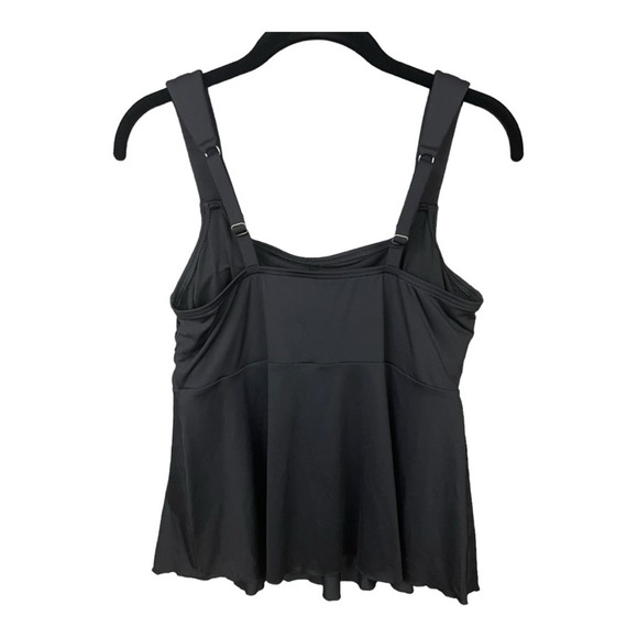 Lands' End Flutter Scoop Neck Tankini Top in‎ Black Size Small NWT - Picture 6 of 9